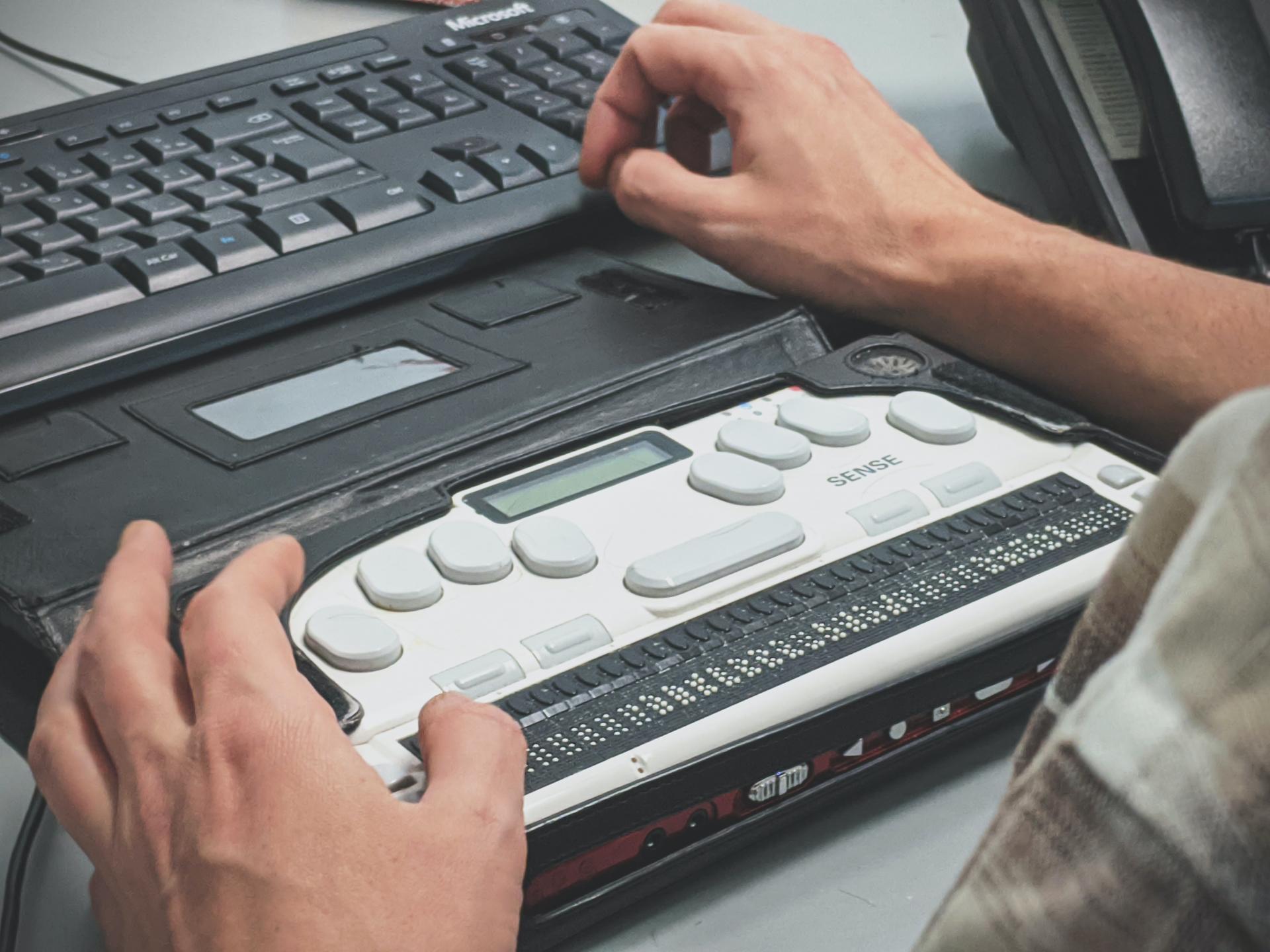 Braille Keyboard, showing accessibility